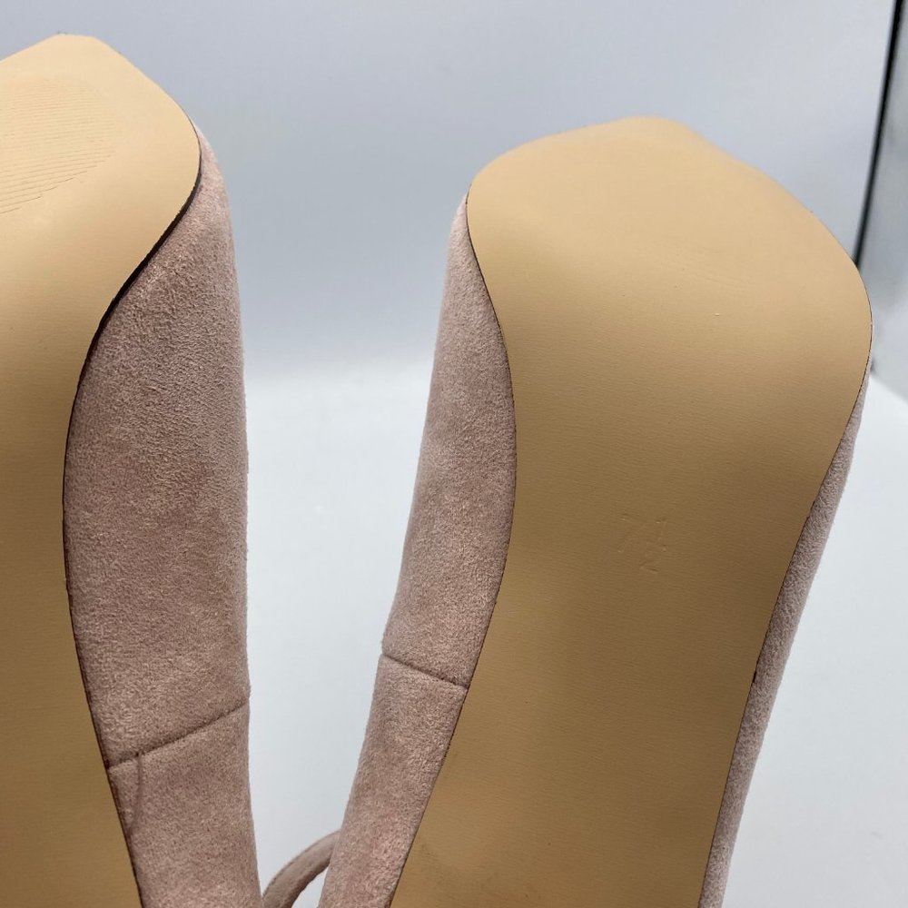 FSJ Ankle Strap Heels Suede Pumps Fluffy Ball - Picture 8 of 8